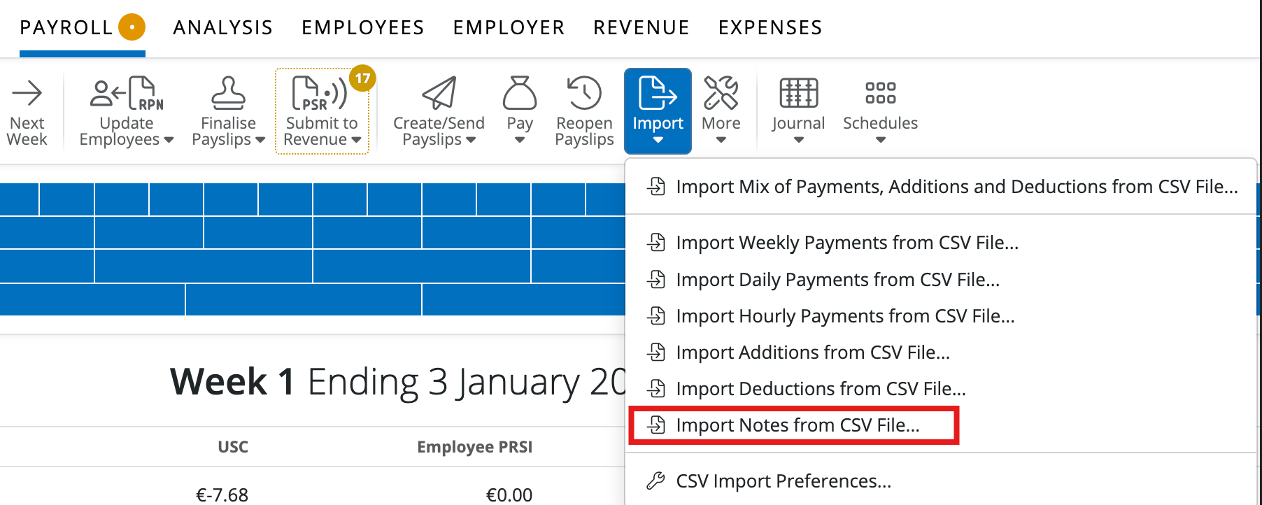 Importing Notes using CSV File – BrightPay